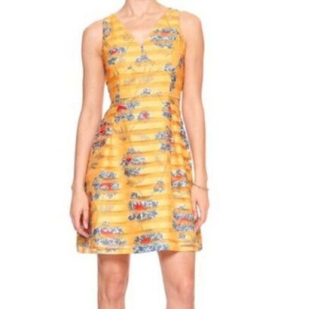 Banana Republic Floral Striped Dress